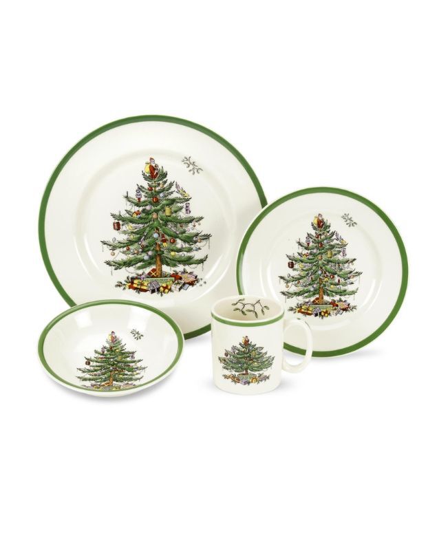 Christmas Tree 4 Piece Place Setting